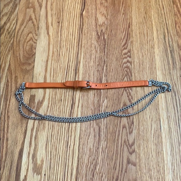 B- Low The Belt Orange Chain Belt - Picture 1 of 3